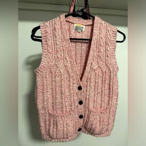 Pink Sweater Vest Size Small, 85% ACRYLIC, 15% Wool